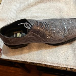 Genuine Crocodile Shoes-Lite Grey